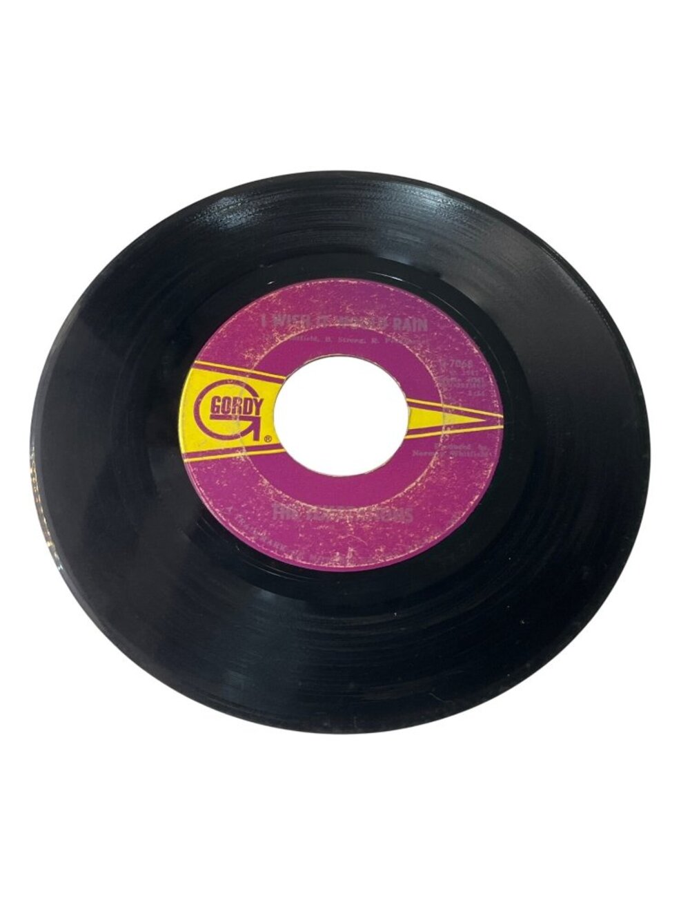 The Temptations "I Wish It Would Rain" / "I Truly Truly Believe" Gordy 7" Vinyl